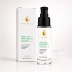 Siero Viso con Microsfere Verdi Illuminanti, Acido Ialuronico, Peptidi e Ceramide NP - Trattamento Viso Anti-Età e Antiossidante con Vitamina E - Idratazione Profonda ed Elasticizzante