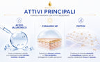 Siero Viso Rimpolpante con Acido Ialuronico Puro, Peptidi e Ceramidi NP - Trattamento Anti-Età Idratante Profondo per Viso e Decollo - Effetto Tonicizzante