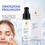Siero Viso Rimpolpante con Acido Ialuronico Puro, Peptidi e Ceramidi NP - Trattamento Anti-Età Idratante Profondo per Viso e Decollo - Effetto Tonicizzante
