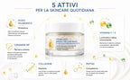 Crema Viso Illuminante, Collagene e peptidi 50ml | Beads Gialle e Verdi, Vitamina C, Vitamina E, Collagene, Burro di Karité, Peptidi, Ceramidi NP, Idratante Anti-Età