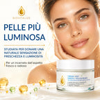 Crema Viso Illuminante, Collagene e peptidi 50ml | Beads Gialle e Verdi, Vitamina C, Vitamina E, Collagene, Burro di Karité, Peptidi, Ceramidi NP, Idratante Anti-Età