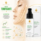 Siero Viso con Microsfere Verdi Illuminanti, Acido Ialuronico, Peptidi e Ceramide NP - Trattamento Viso Anti-Età e Antiossidante con Vitamina E - Idratazione Profonda ed Elasticizzante