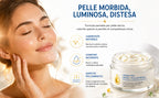 Crema Viso Illuminante, Collagene e peptidi 50ml | Beads Gialle e Verdi, Vitamina C, Vitamina E, Collagene, Burro di Karité, Peptidi, Ceramidi NP, Idratante Anti-Età