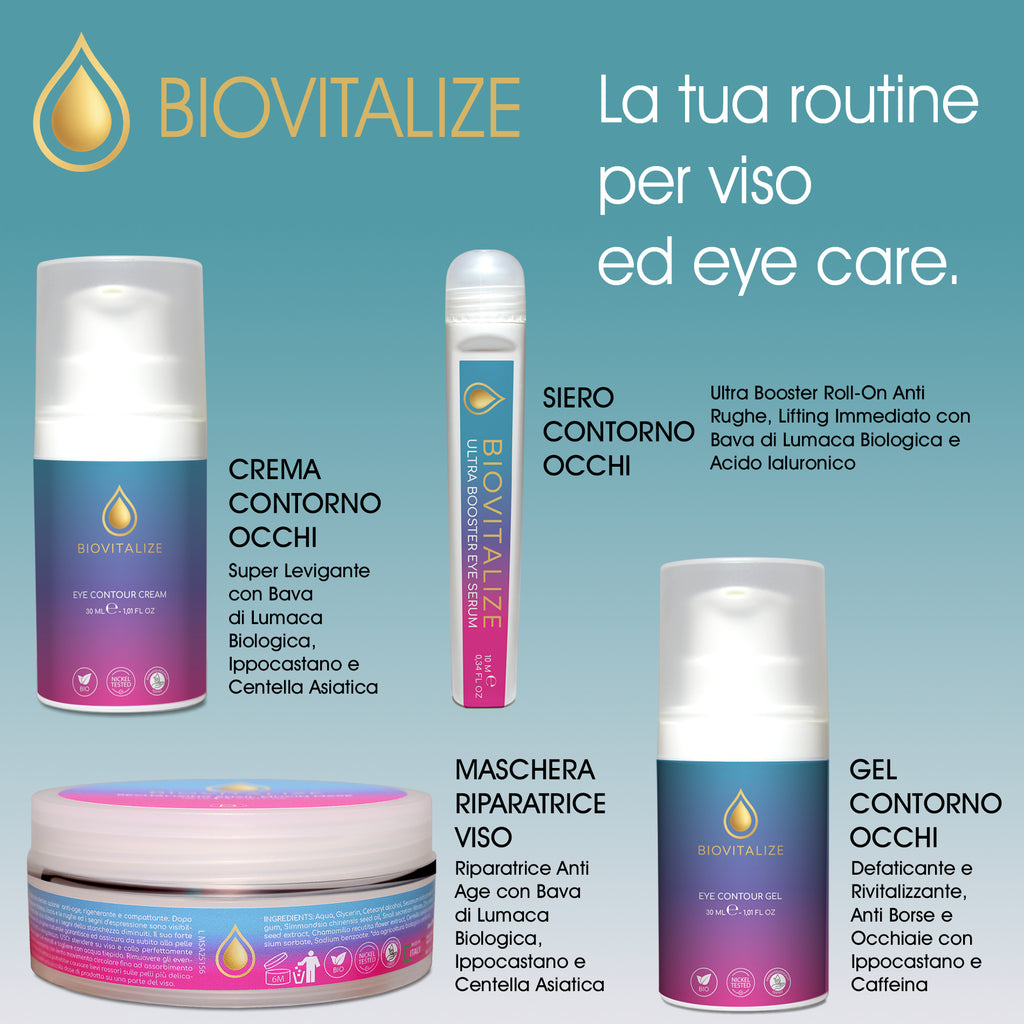 Maschera Viso Riparatrice Anti Età con Bava di Lumaca Biologica