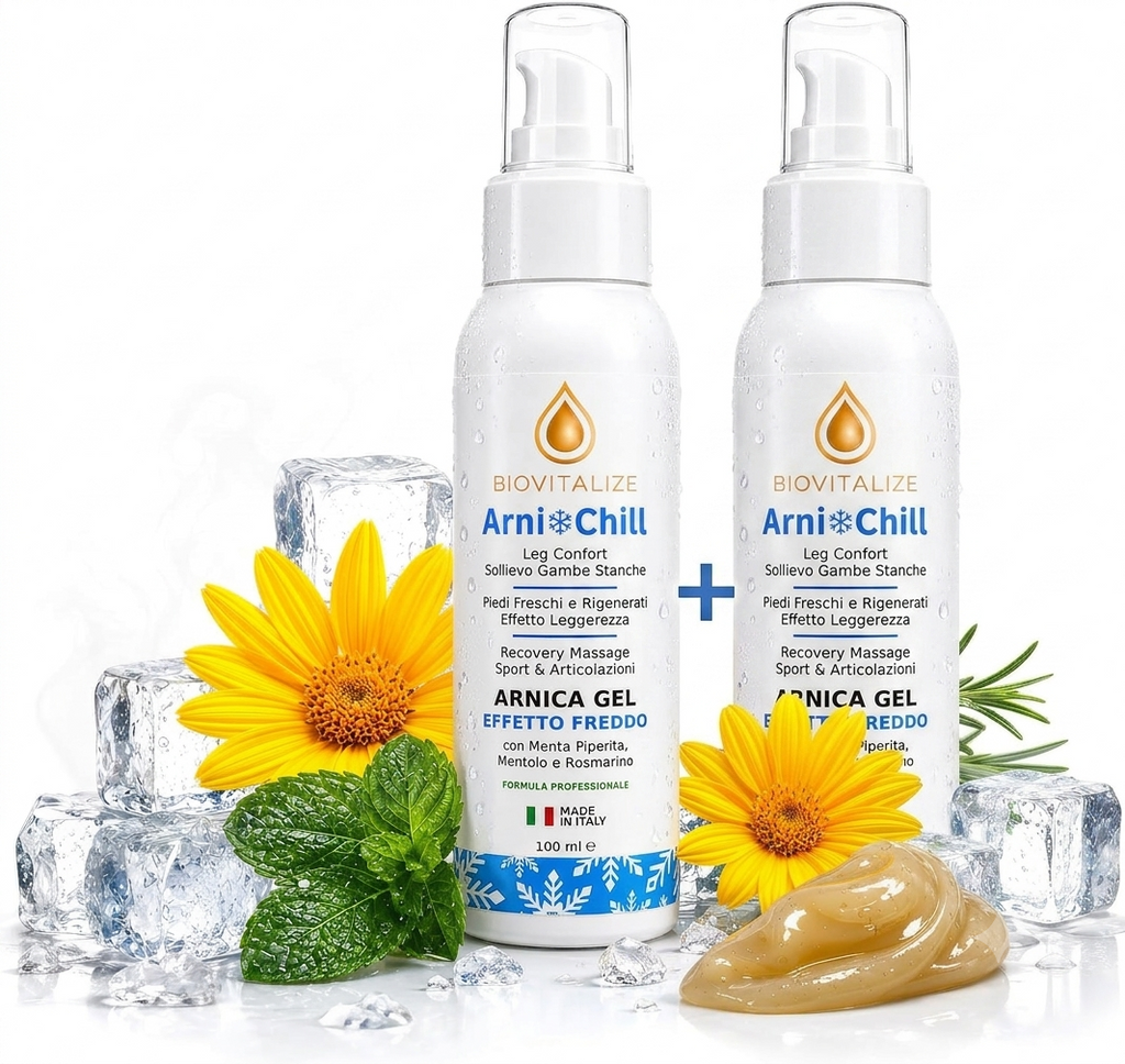 N. 2 Arnica Gel Extra Forte 100ml - Formula Attiva Made in Italy con Menta, Arancio e Rosmarino - Effetto Freddo Intenso per Massaggio Muscolare, Articolazioni e Sollievo Rapido Post Sport (Copia)