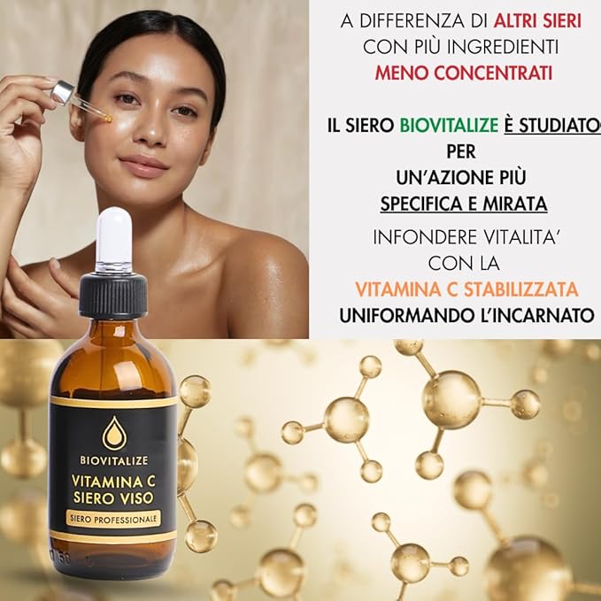 BIOVITALIZE Siero Viso Vitamina C 98% di origine Naturale