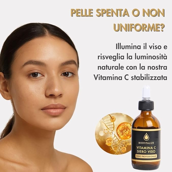 BIOVITALIZE Siero Viso Vitamina C 98% di origine Naturale