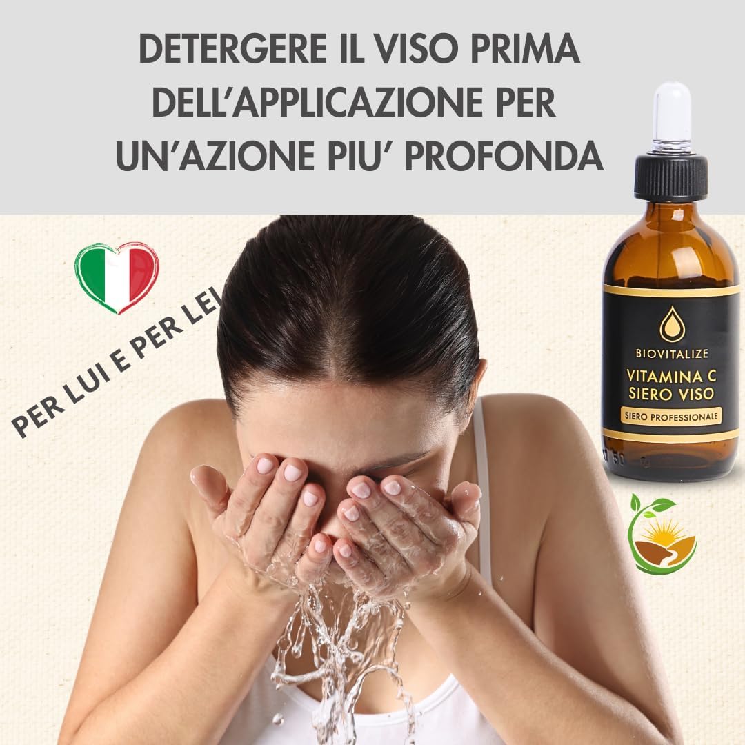 BIOVITALIZE Siero Viso Vitamina C 98% di origine Naturale