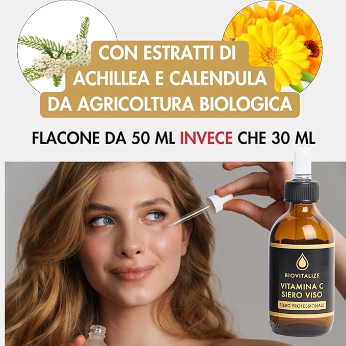 BIOVITALIZE Siero Viso Vitamina C 98% di origine Naturale