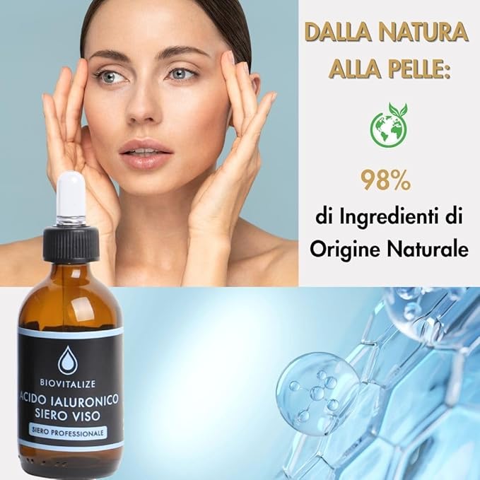 BIOVITALIZE Siero Viso Acido Ialuronico professionale per pelli sensibili