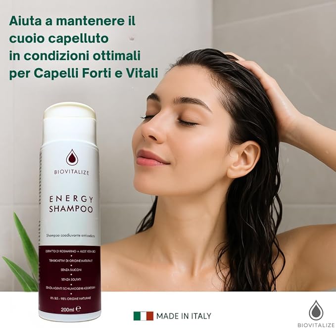 Shampoo Anticaduta con Aloe Biologica e Rosmarino + Lozione Rinforzante