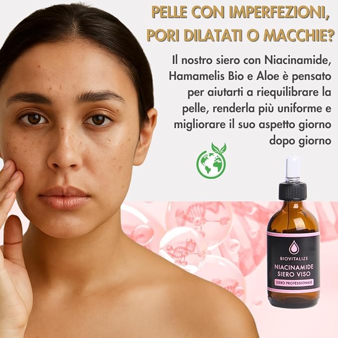 Biovitalize Siero viso Niacinamide 10% con Aloe Vera e Hamamelis - 50ml