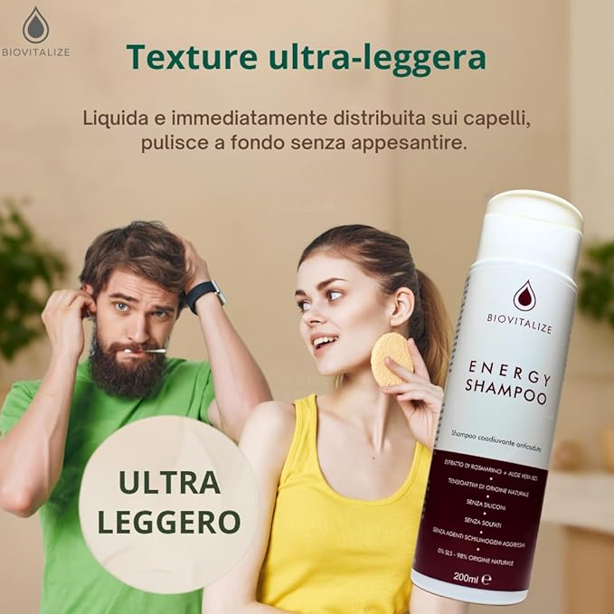 Shampoo Anticaduta con Aloe Biologica e Rosmarino + Lozione Rinforzante