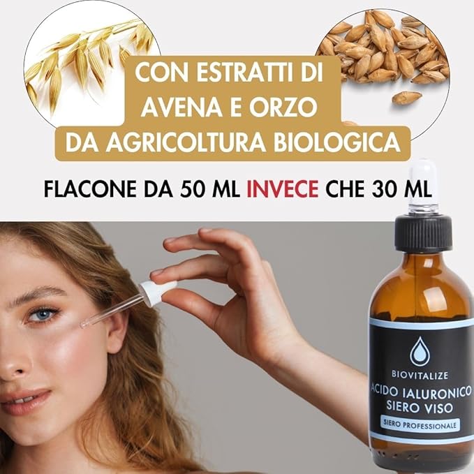 BIOVITALIZE Siero Viso Acido Ialuronico professionale per pelli sensibili