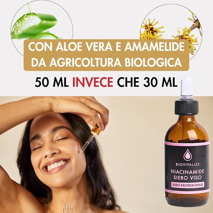 Biovitalize Siero viso Niacinamide 10% con Aloe Vera e Hamamelis - 50ml