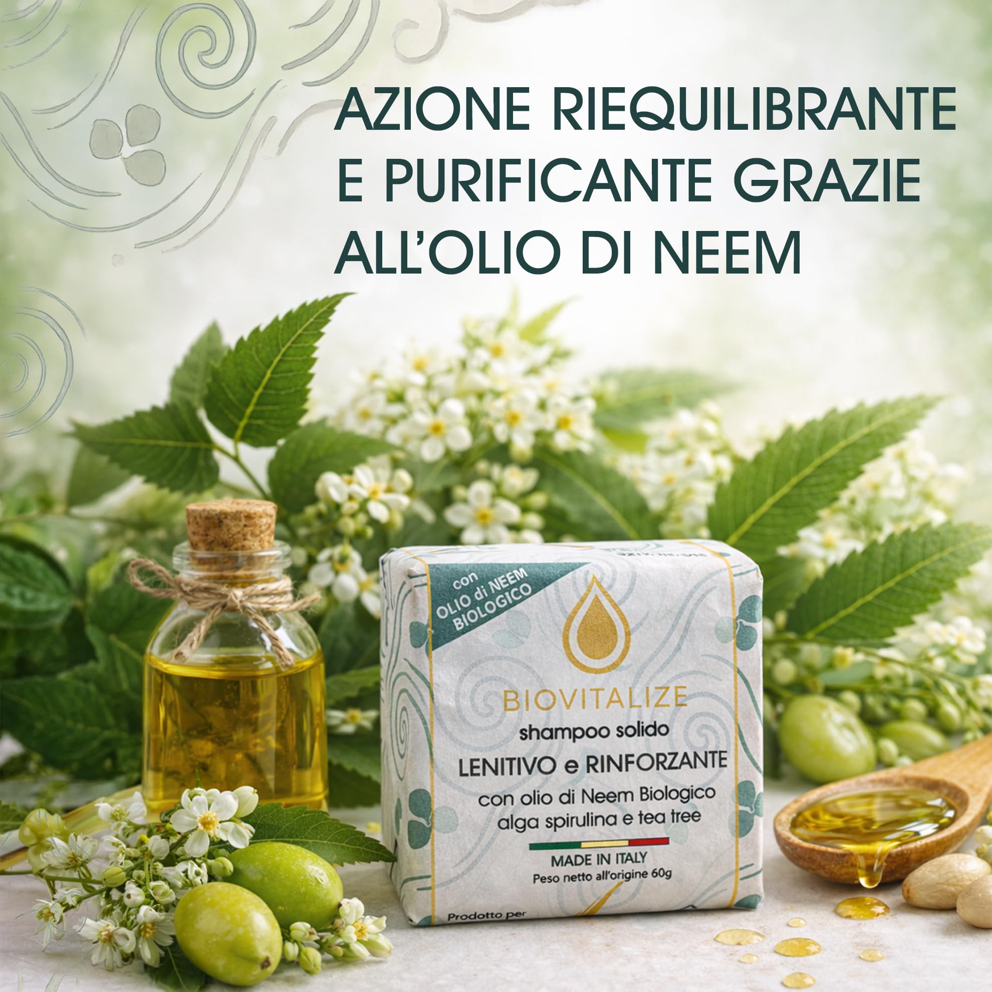 Shampoo Solido Lenitivo Rinforzante Antiforfora