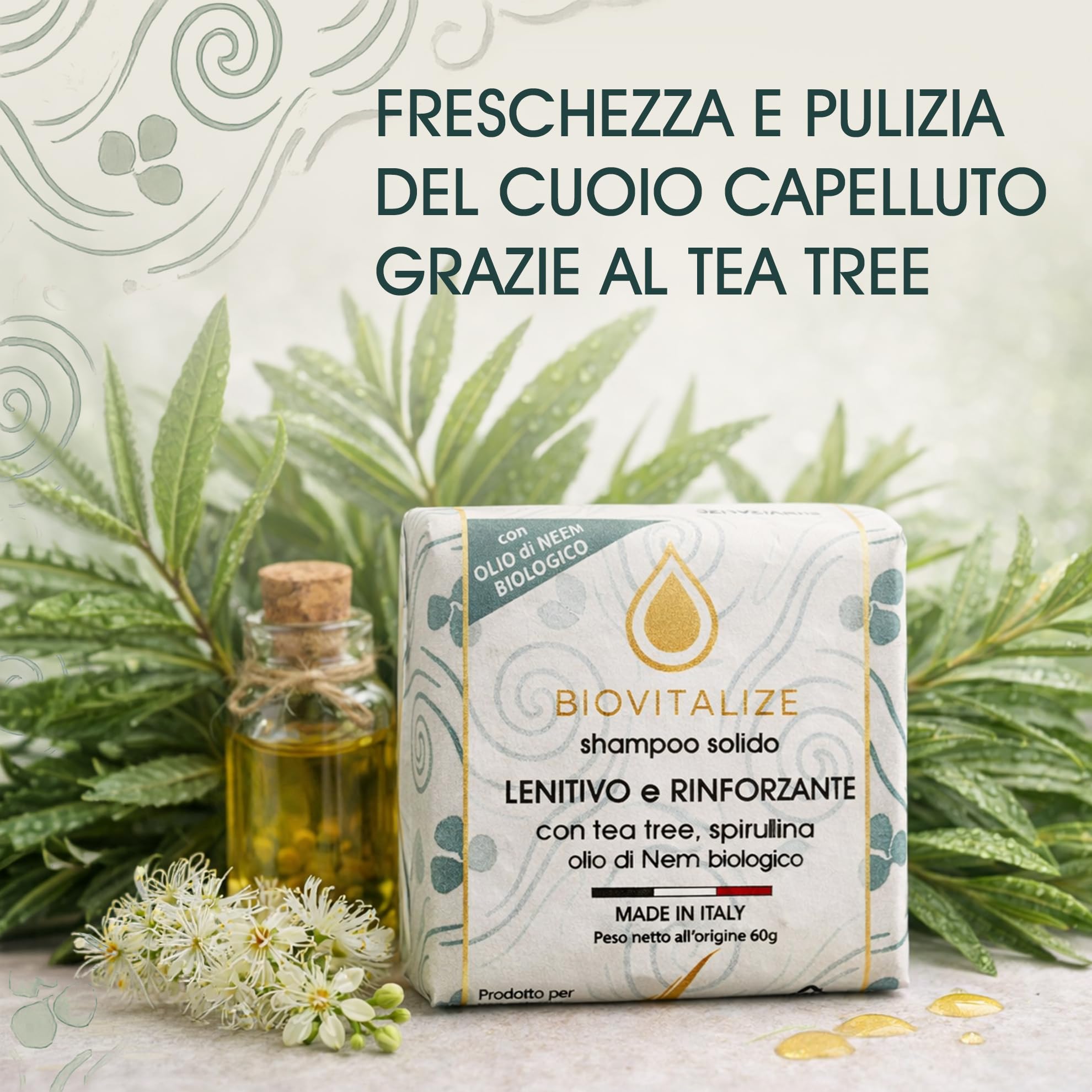 Shampoo Solido Lenitivo Rinforzante Antiforfora