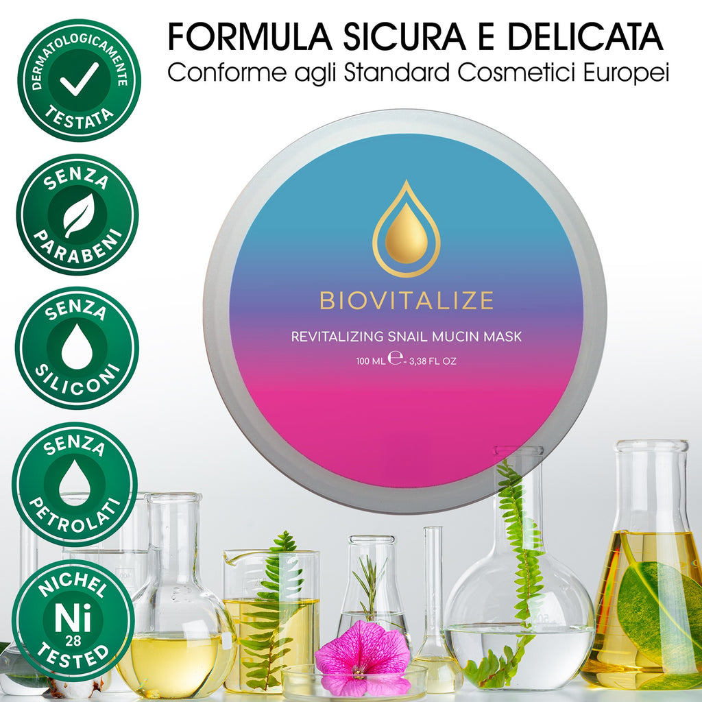 Maschera Viso Riparatrice Anti Età con Bava di Lumaca Biologica
