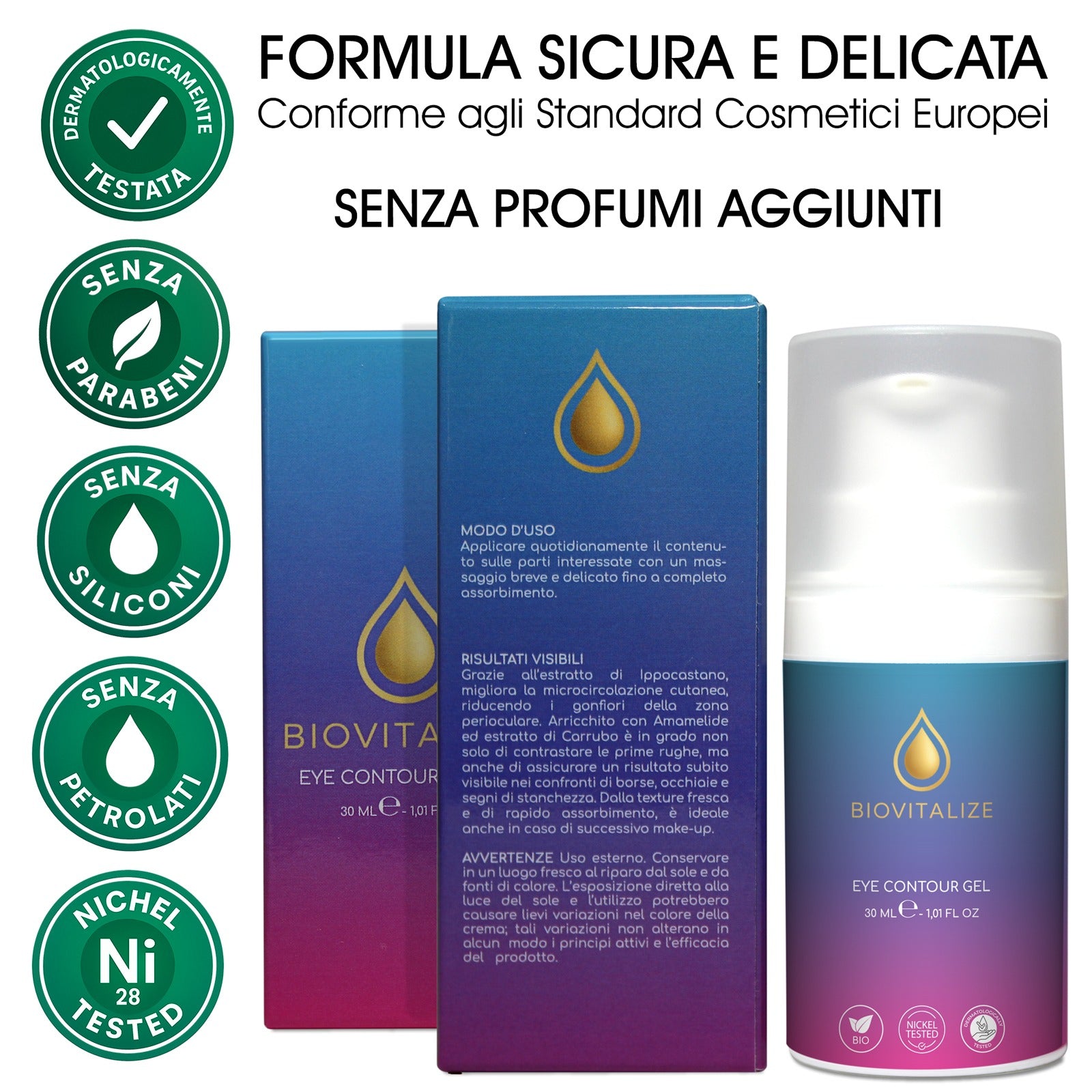 Crema Contorno Occhi Super Levigante con Bava di Lumaca Biologica - Made in Italy