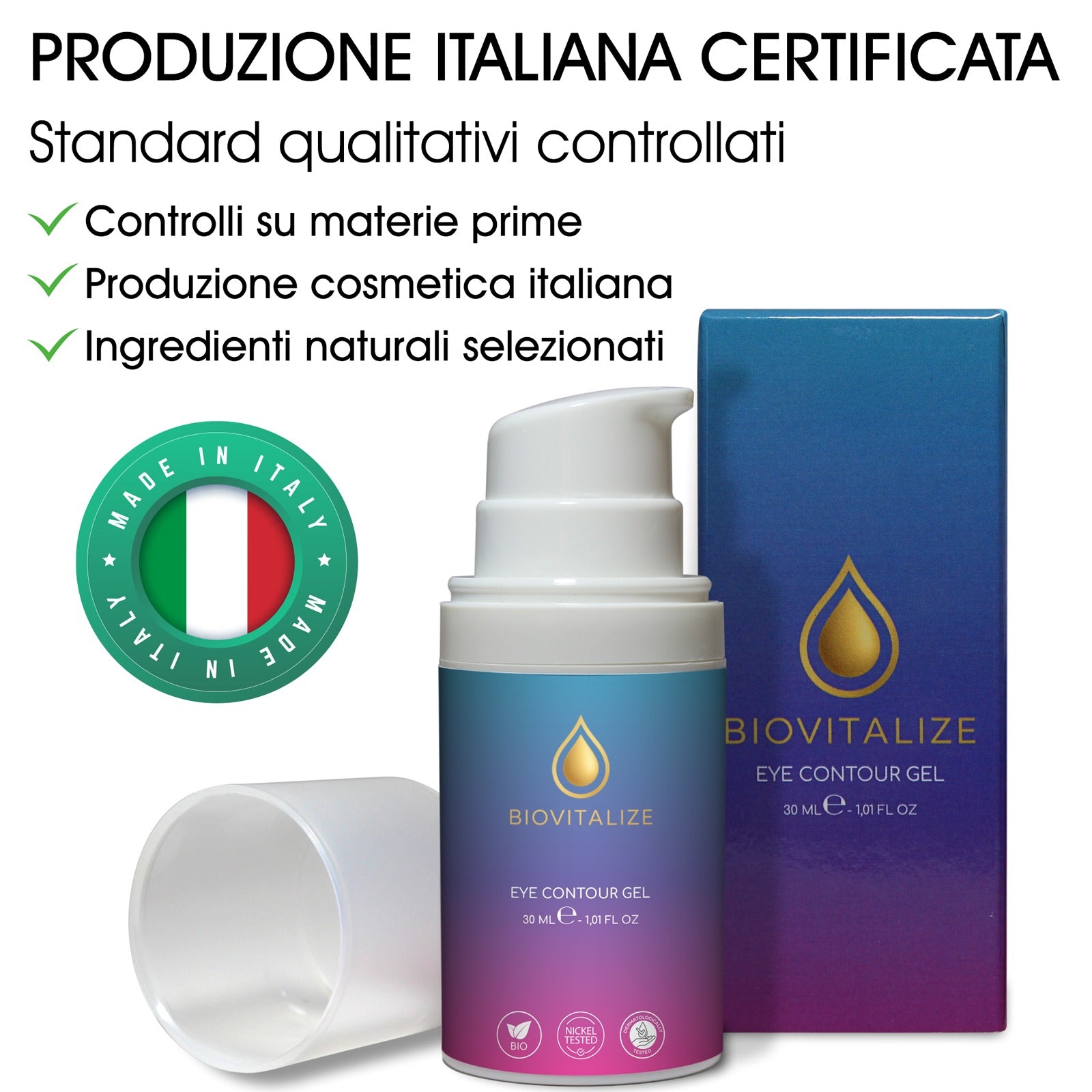 Crema Contorno Occhi Super Levigante con Bava di Lumaca Biologica - Made in Italy