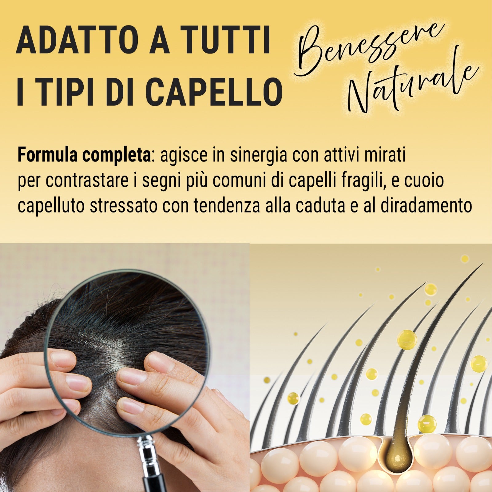 N. 2 x Lozione Capelli al Rosmarino con Biotina, Caffeina, Acido Ialuronico