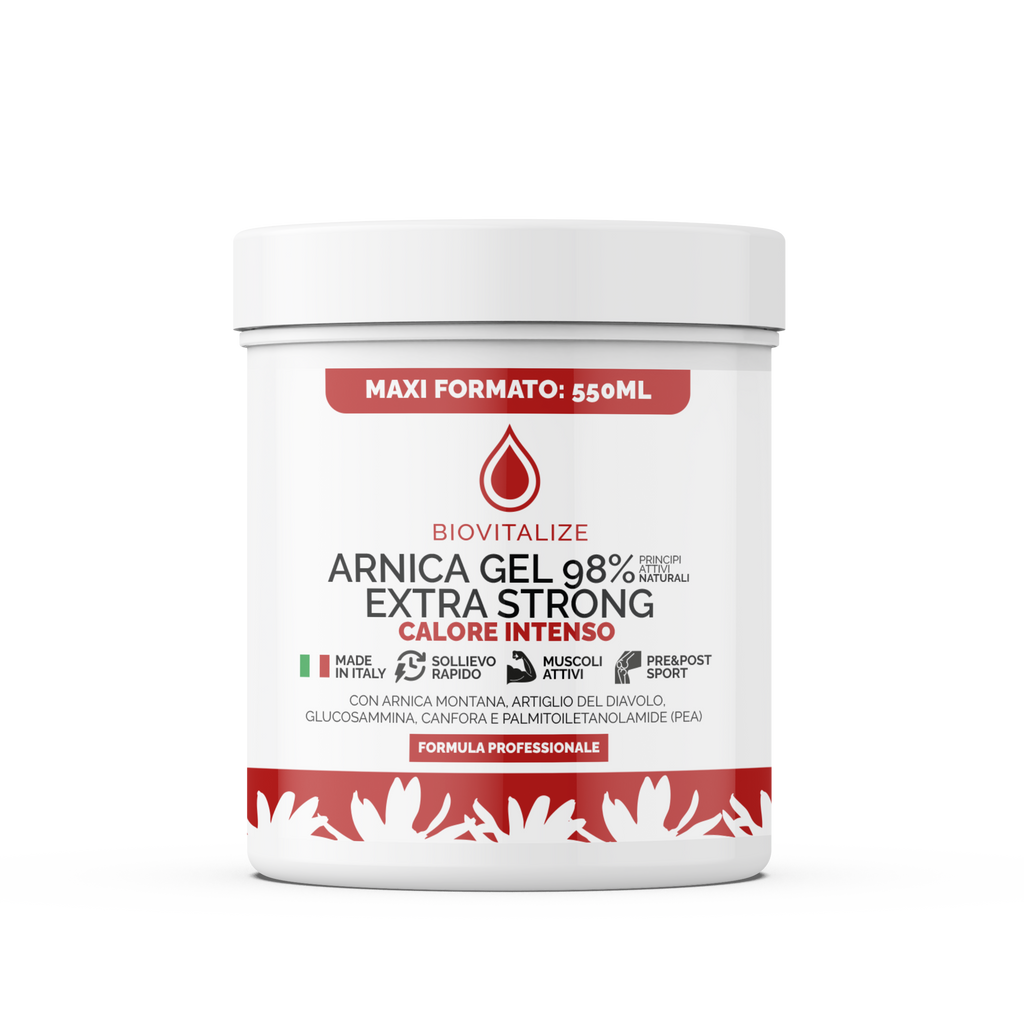 Gel Arnica Effetto Caldo con Artiglio del Diavolo 98% - 550 ML - Made in Italy