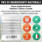 Gel Arnica Effetto Caldo con Artiglio del Diavolo 98% - 550 ML - Made in Italy